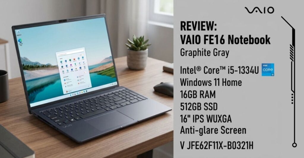 Notebook VAIO FE16 Windows 11 com tela antirreflexo de 16 polegadas