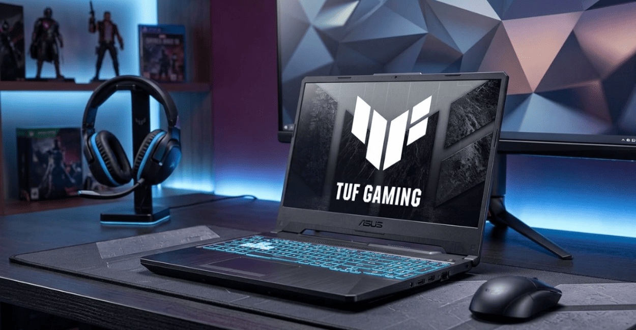 ASUS TUF Gaming A15 RTX 3050 em setup gamer completo