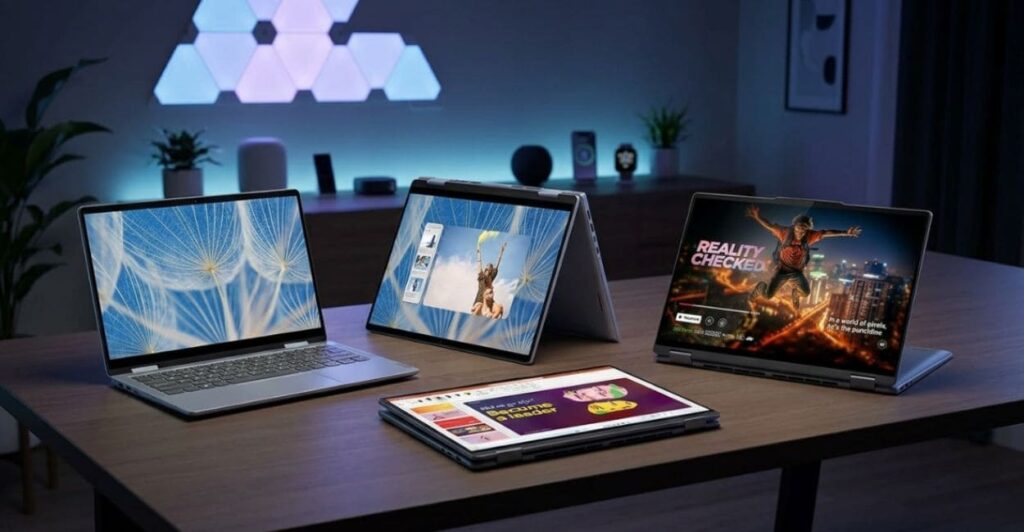Notebook 2 em 1 premium touchscreen para produtividade e entretenimento