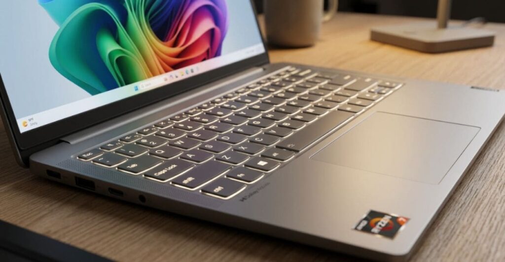Teclado retroiluminado ABNT2 e chassi em alumínio do Lenovo IdeaPad Slim 5