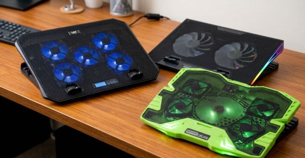 modelos diferentes de cooler para notebook lado a lado