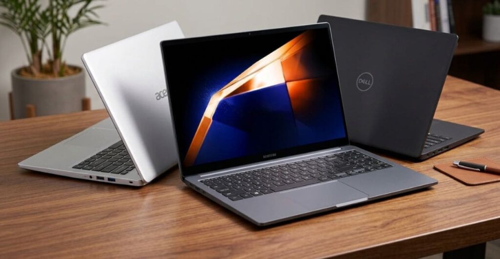 notebooks 8gb ram lado a lado mostrando uso diário e multitarefa