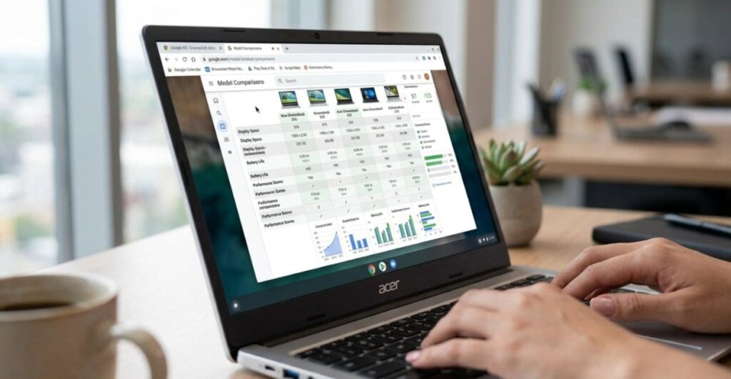 Acer Chromebook 315 em ambiente de home office