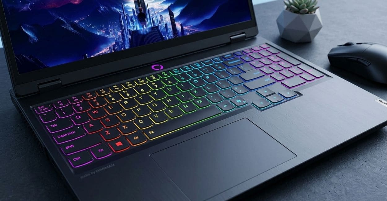 Teclado RGB e touchpad do Lenovo Legion 5